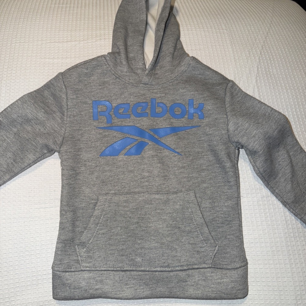 Reebok Youth Boys Gray Hooded Sweatshirt Sz Small